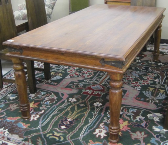 LONG MAHOGANY BANQUET TABLE the