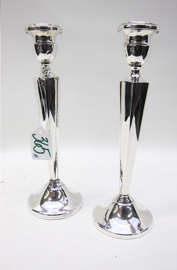 PAIR AMERICAN STERLING SILVER CANDLESTICKS