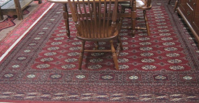 RED BOKHARA CARPET hand knotted 16e425