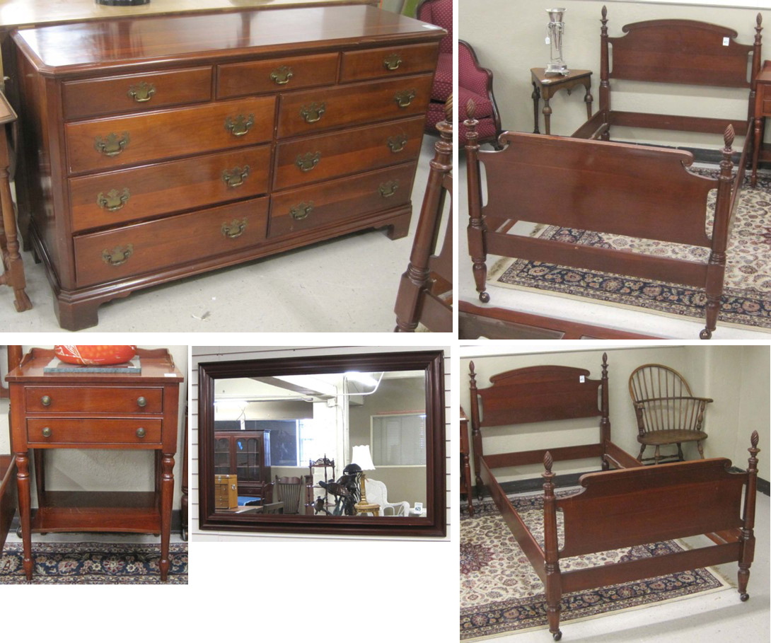 FIVE PIECE CHERRY BEDROOM FURNITURE 16e41f