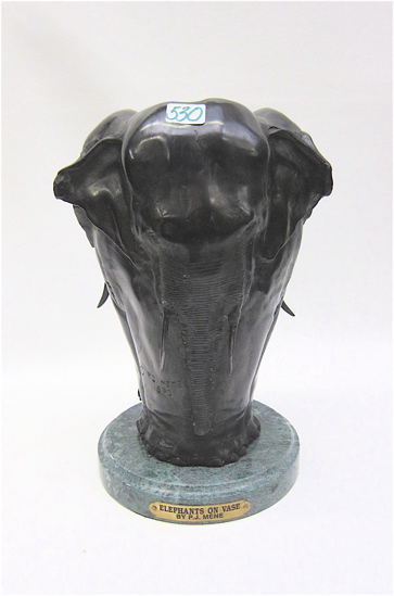 FIGURAL BRONZE ELEPHANT VASE after P.J.