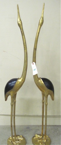 A PAIR OF BRASS WILDLIFE SCULPTURES 16e4b9