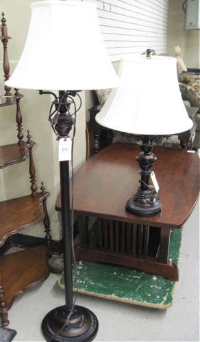 BRONZED METAL FLOOR AND TABLE LAMP 16e4c6
