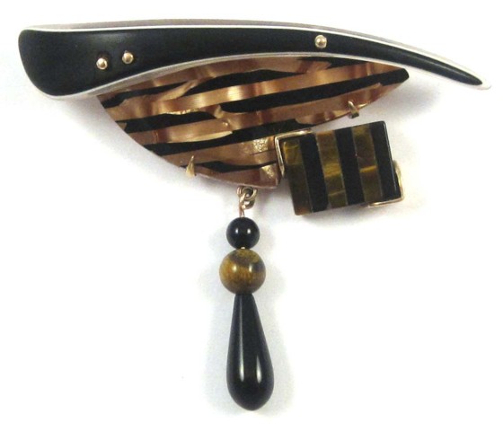 ART DECO STYLE DESIGNER BROOCH