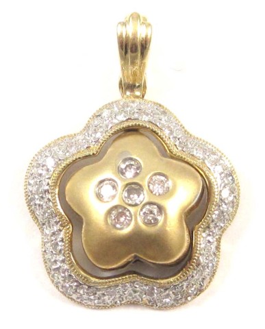 SAPPHIRE AND DIAMOND PENDANT 14k 16e57b