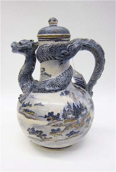 JAPANESE SATSUMA POTTERY TEAPOT 16e58a