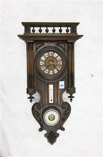 WALNUT THREE FUNCTION WALL CLOCK 16e592