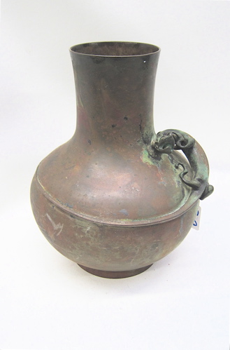 JAPANESE BRONZE DRAGON VASE. Jar-shaped