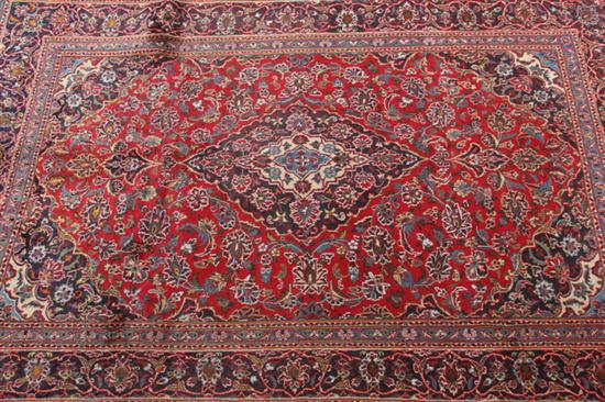 KASHAN RUG. - 6 ft. 9 in. x 9 ft.