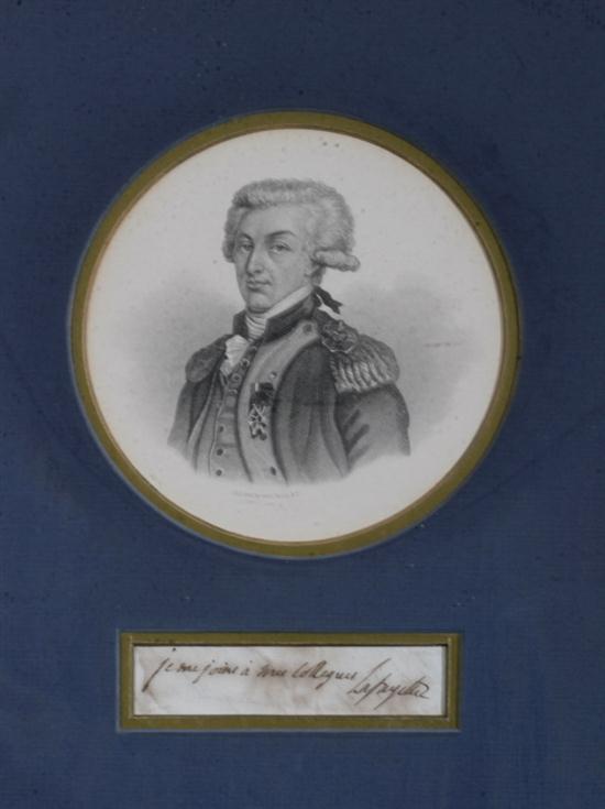 MARQUIS DE LAFAYETTE (FRENCH 1757- 1834)