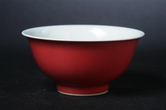 CHINESE IRON RED PORCELAIN BOWL