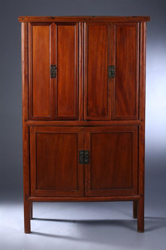 CHINESE ELMWOOD CABINET. Rectangular