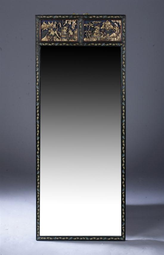 CHINESE GILT WOOD MIRROR Carved 16e781