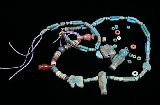 ANCIENT EGYPTIAN CERAMIC BEAD NECKLACE.