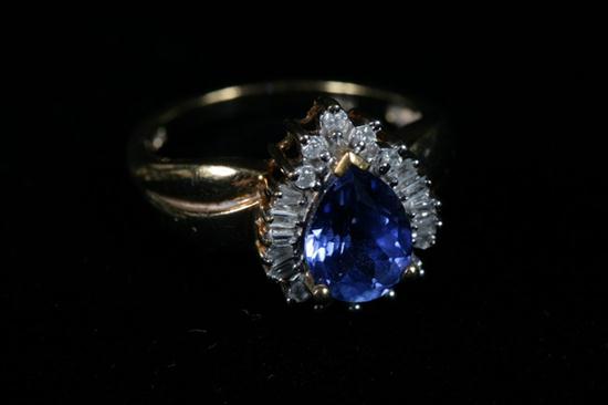 10K YELLOW GOLD DIAMOND AND TANZANITE 16e7bb