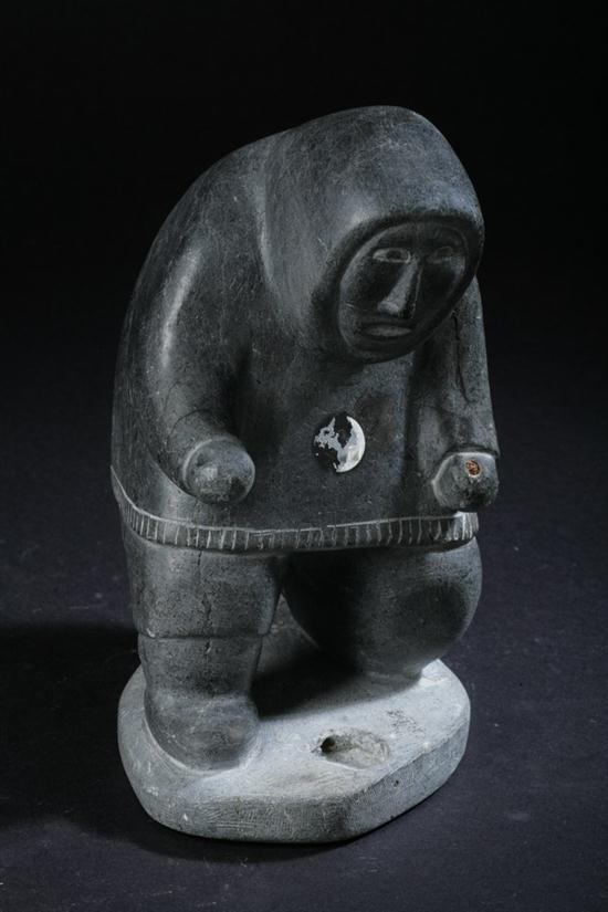 INUIT CARVED SOAPSTONE FIGURE OF