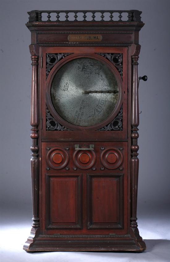 AMERICAN VICTORIAN MAHOGANY-CASE FLOOR-MODEL