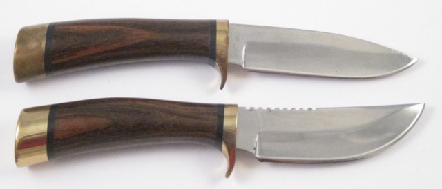 TWO BROWNING MODEL 37181 FIXED BLADE