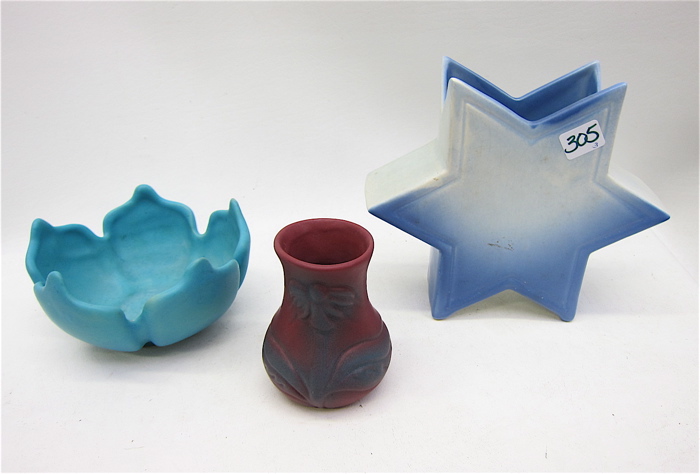 COLLECTION OF THREE AMERICAN ART POTTERY: