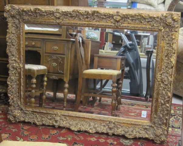 RECTANGULAR WALL MIRROR with ornate