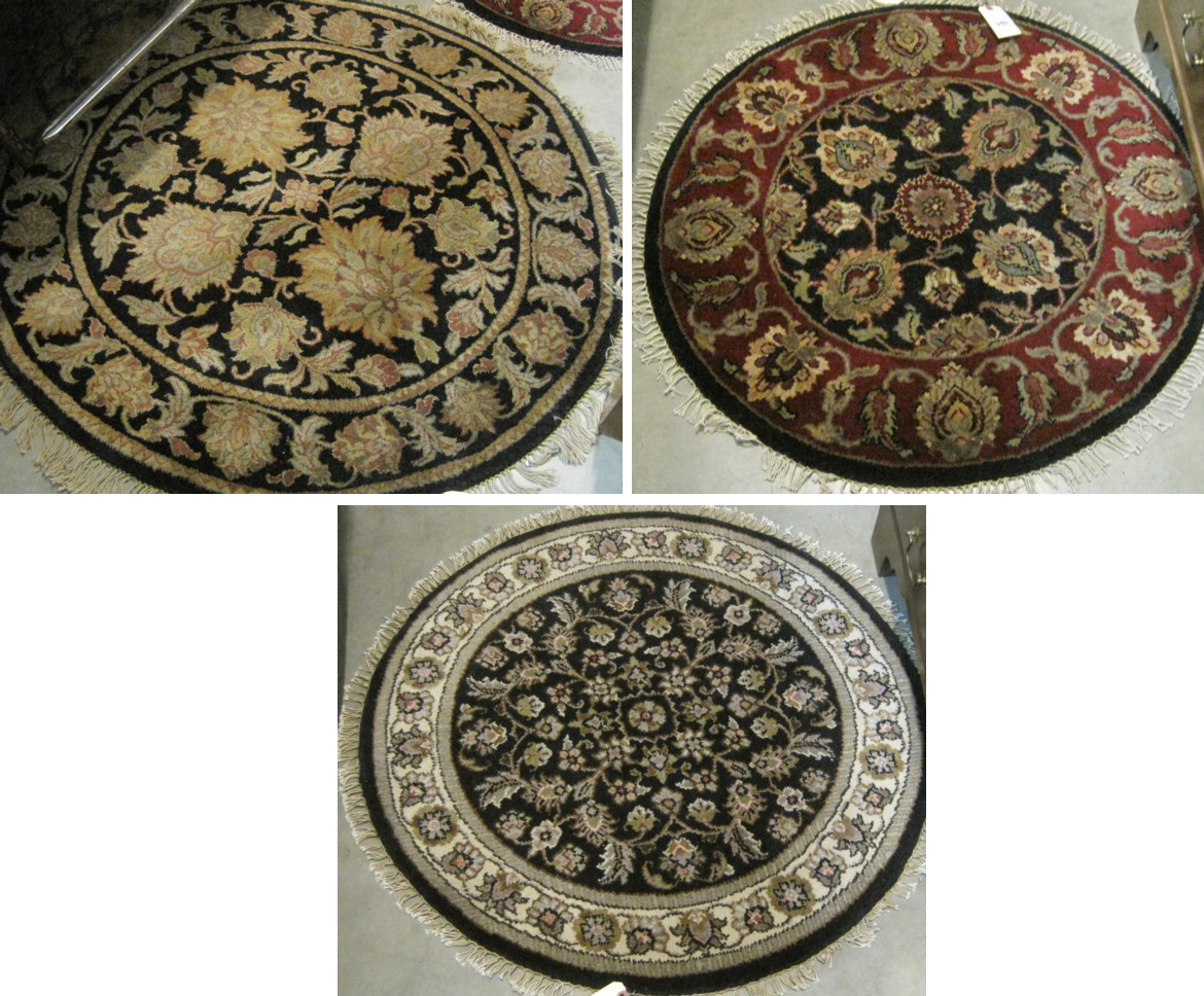 THREE ROUND ORIENTAL ACCENT RUGS 16eaad
