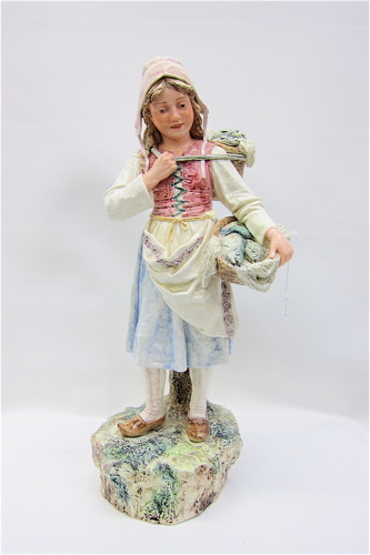 HAND ENAMELED PORCELAIN FIGURINE