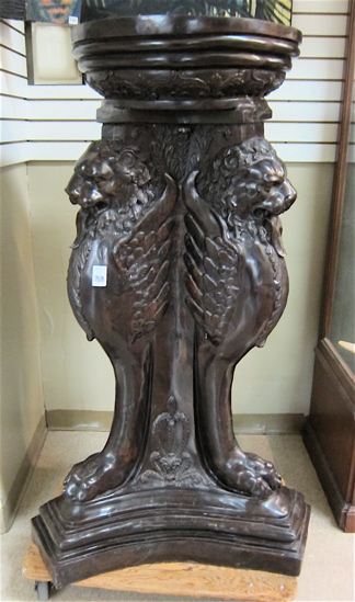 LARGE PATINED BRONZE PEDESTAL FOUNTAIN 16ebb2