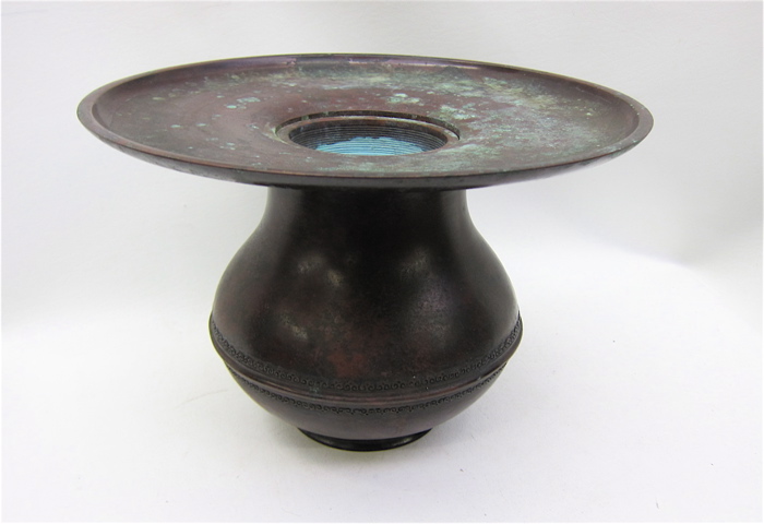 JAPANESE BRONZE USABATI. The two part