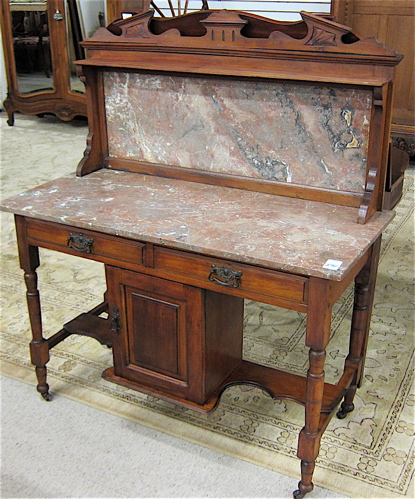 LATE VICTORIAN SATINWOOD WASHSTAND