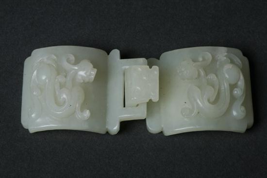 CHINESE CELADON JADE DRAGON BELT 16ec9e