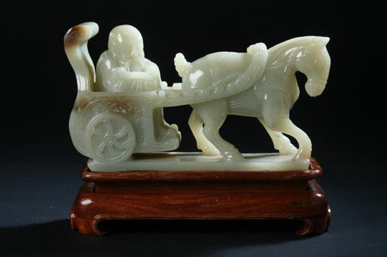 CHINESE CELADON JADE FIGURE OF 16eca2