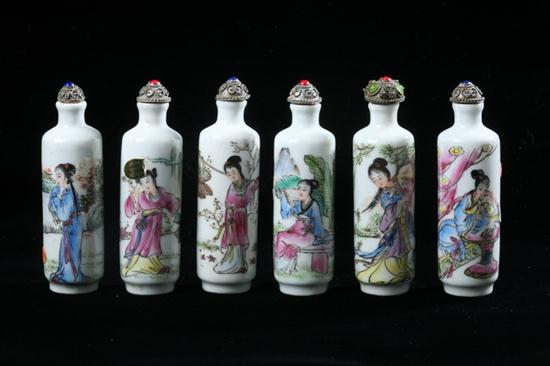 SIX CHINESE FAMILLE ROSE PORCELAIN