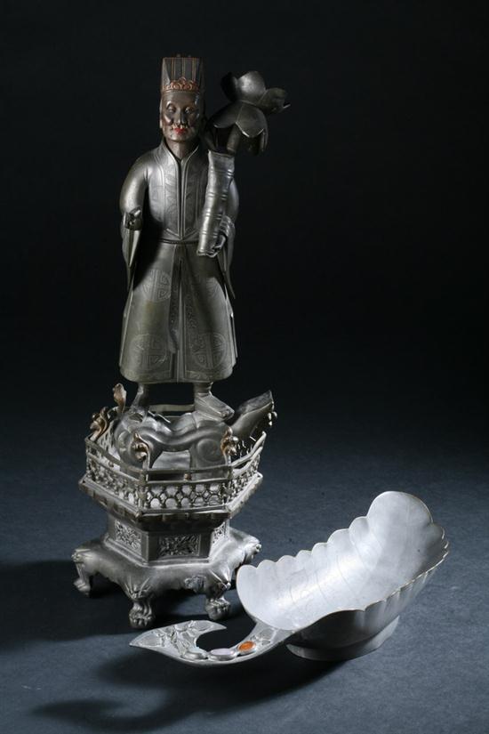 CHINESE PEWTER FIGURE OF IMMORTAL 16ed1a