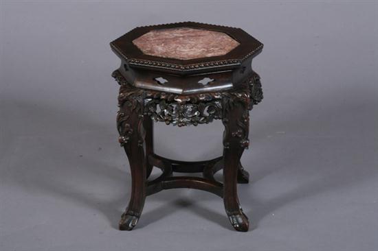 CHINESE ROUGE MARBLE INSET TOP