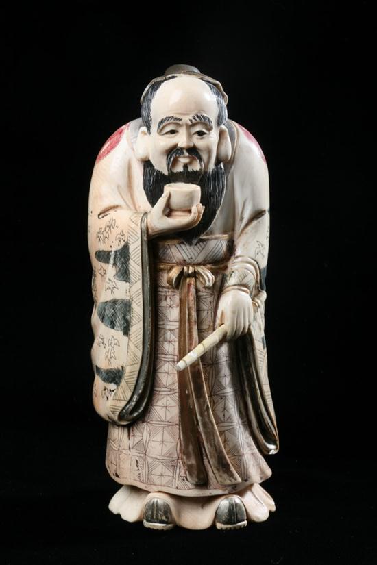 JAPANESE POLYCHROME IVORY OKIMONO 16ed99