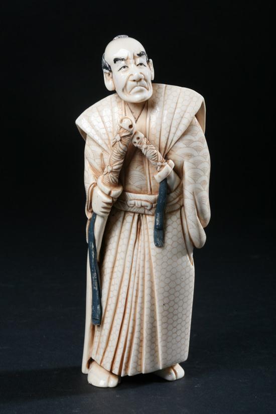 JAPANESE CARVED IVORY OKIMONO OF