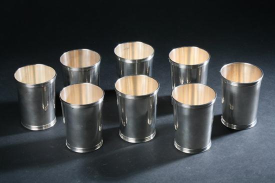 SET EIGHT STERLING SILVER MINT JULEP