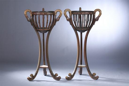 PAIR CLASSICAL STYLE MAHOGANY AND