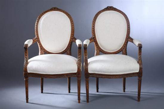 PAIR LOUIS XVI STYLE FRUITWOOD 16ee1a