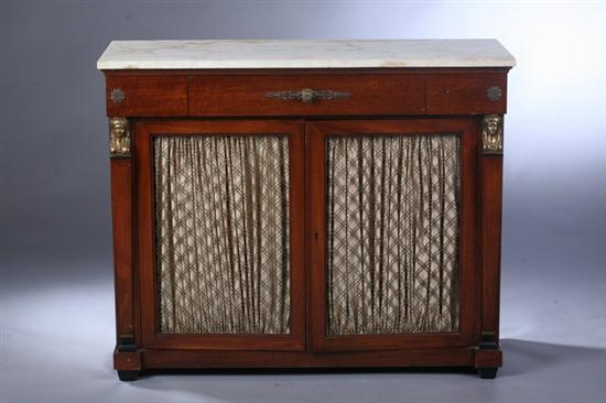 FRENCH EMPIRE MAHOGANY SIDE CABINET  16ee15