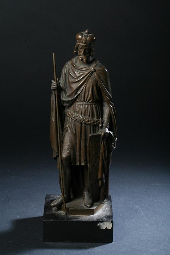 FRENCH BRONZE FIGURE OF A MEDIEVAL 16ee53