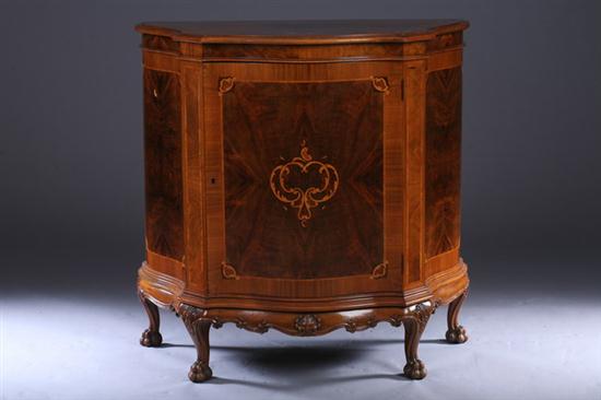 ENGLISH STYLE WALNUT DEMILUNE SIDE 16ee77