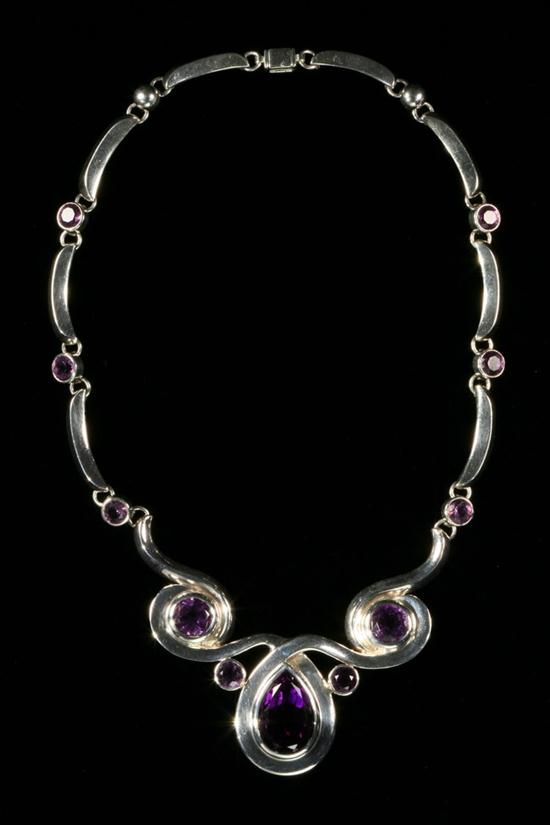 MEXICAN STERLING SILVER AND AMETHYST 16eede