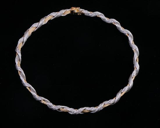 18K YELLOW AND WHITE GOLD FLEXIBLE 16ef0d