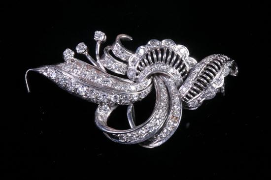 PLATINUM AND DIAMOND SCROLL AND LEAF 16ef05