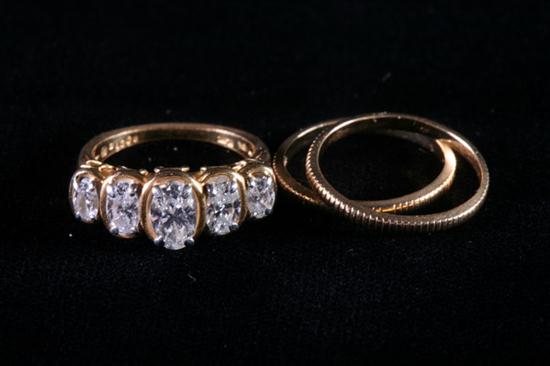 18K YELLOW GOLD AND FIVE STONE 16ef19