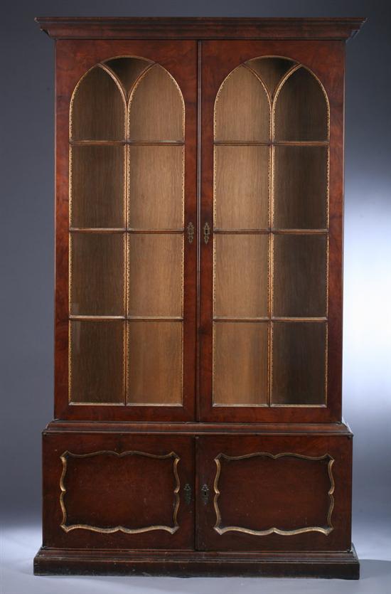 GEORGE III STYLE MAHOGANY AND PARCEL-GILT