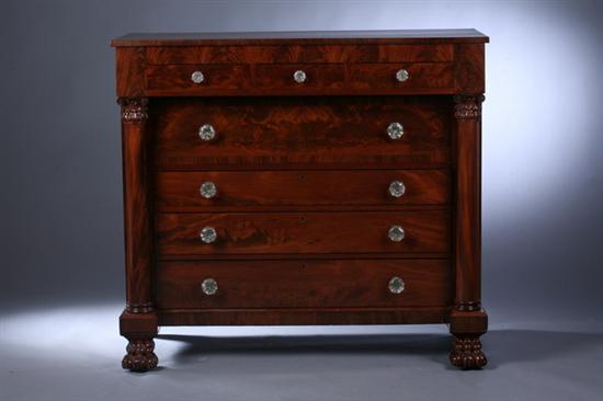 AMERICAN EMPIRE MAHOGANY CHEST OF DRAWERS 16ef87