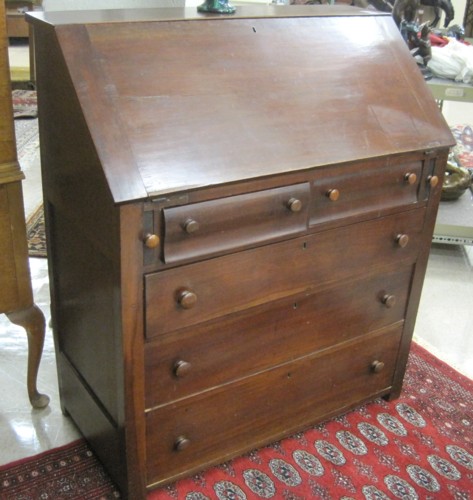 MAHOGANY SLANT TOP SECRETARY Victorian Empire 16efe3