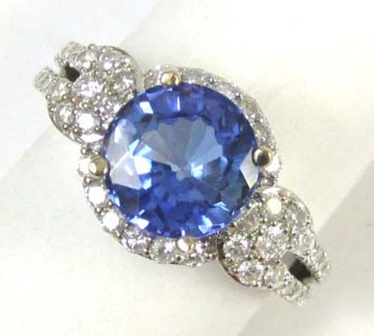 TANZANITE DIAMOND AND WHITE GOLD 16f016